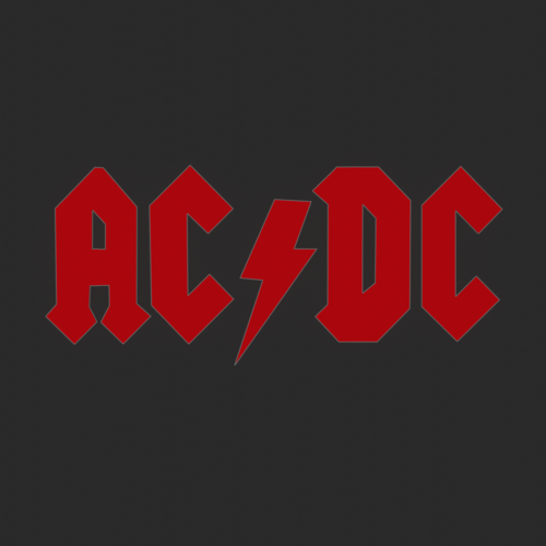 3D Printed ACDC STENCIL AND BAND LOGO by FJV3d | Pinshape