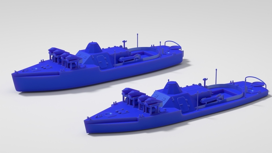 Old Small Armored River MineSweper 4 variants 3D Print 537463