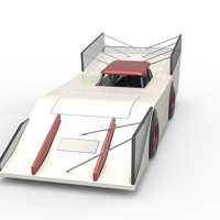 Vintage Outlaw dirt late model race car 1:25 - Thumbnail 5