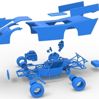 Vintage Outlaw dirt late model race car 1:25 - Thumbnail 18