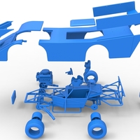 Vintage Outlaw dirt late model race car 1:25 - Thumbnail 23