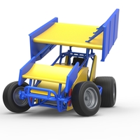 Winged Sprint car while turning Scale 1:25 - Thumbnail 2