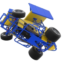 Winged Sprint car while turning Scale 1:25 - Thumbnail 5