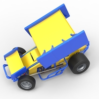 Winged Sprint car while turning Scale 1:25 - Thumbnail 6