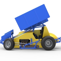 Winged Sprint car while turning Scale 1:25 - Thumbnail 9