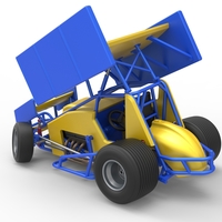 Winged Sprint car while turning Scale 1:25 - Thumbnail 12