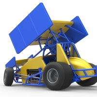 Winged Sprint car while turning Scale 1:25 - Thumbnail 13