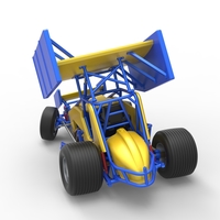 Winged Sprint car while turning Scale 1:25 - Thumbnail 14