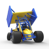 Winged Sprint car while turning Scale 1:25 - Thumbnail 15
