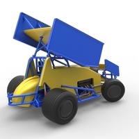 Winged Sprint car while turning Scale 1:25 - Thumbnail 18
