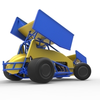 Winged Sprint car while turning Scale 1:25 - Thumbnail 19