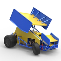 Winged Sprint car while turning Scale 1:25 - Thumbnail 20