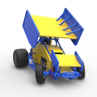 Winged Sprint car while turning Scale 1:25 - Thumbnail 23