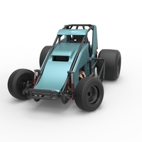 Small Sprint car while turning Scale 1:25 3D Printing 537856