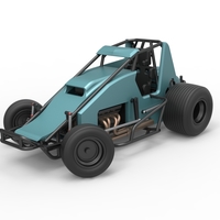 Sprint car while turning Scale 1:25 - Thumbnail 3