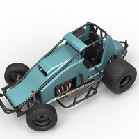 Sprint car while turning Scale 1:25 - Thumbnail 6