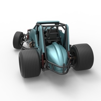 Sprint car while turning Scale 1:25 - Thumbnail 14