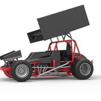 Vintage Winged Sprint car Scale 1:25 - Thumbnail 2