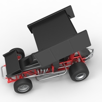 Vintage Winged Sprint car Scale 1:25 - Thumbnail 4