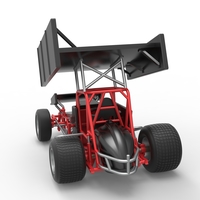 Vintage Winged Sprint car Scale 1:25 - Thumbnail 14