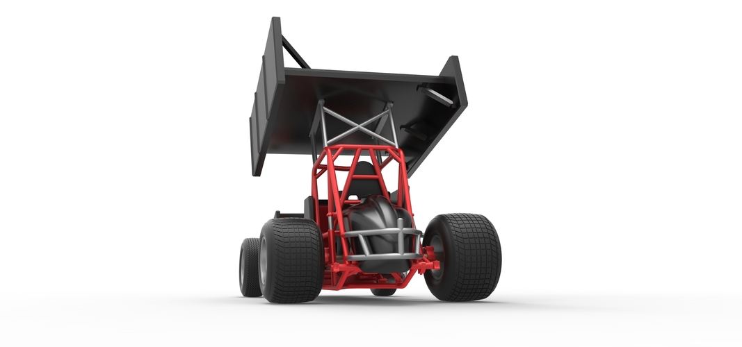 Vintage Winged Sprint car Scale 1:25 3D Print 538002