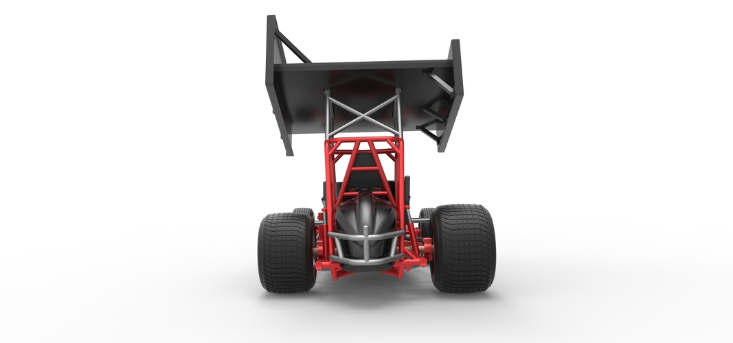 Vintage Winged Sprint car Scale 1:25 3D Print 538003