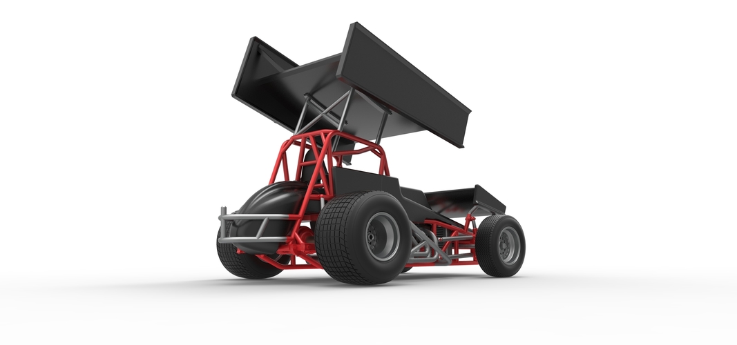 Vintage Winged Sprint car Scale 1:25 3D Print 538006