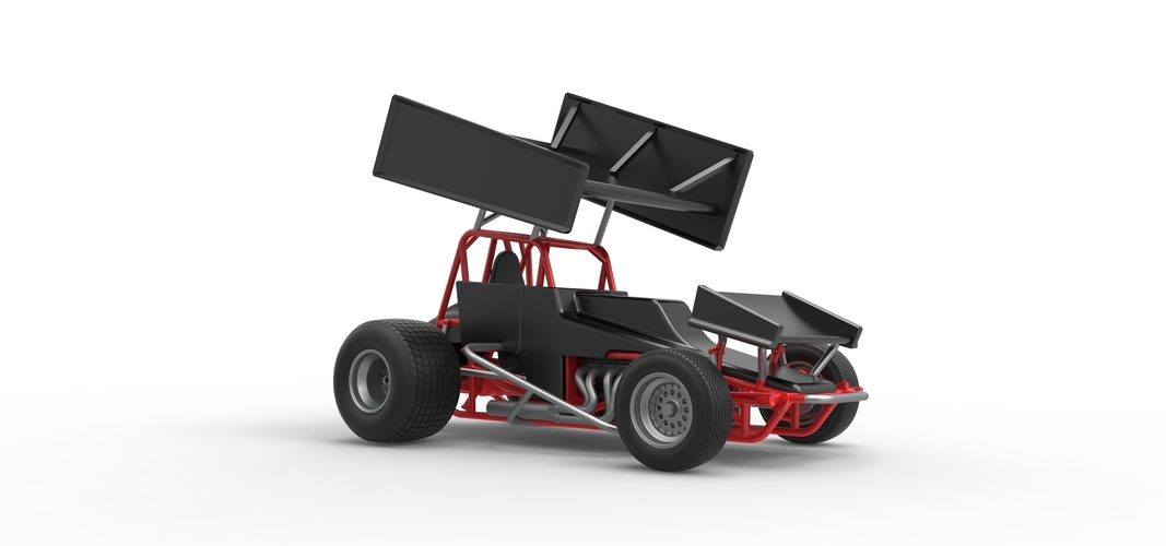 Vintage Winged Sprint car Scale 1:25 3D Print 538009