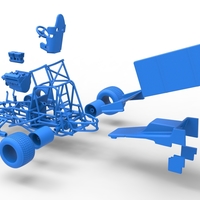 Vintage Winged Sprint car Scale 1:25 - Thumbnail 25