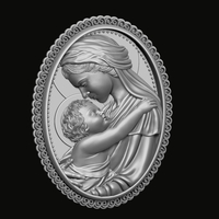 Mary with Baby Jesus 3D print model  - Thumbnail 7