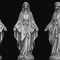 Virgin Mary statue 3D print model - Thumbnail 1