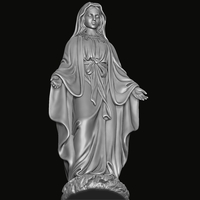 Virgin Mary statue 3D print model - Thumbnail 7