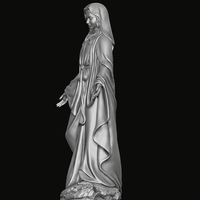 Virgin Mary statue 3D print model - Thumbnail 8
