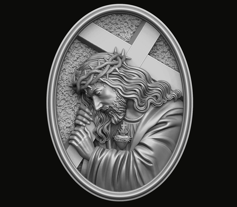 Jesus Carrying The Cross 3D print model