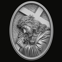 Jesus Carrying The Cross 3D print model - Thumbnail 1