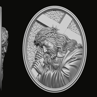 Jesus Carrying The Cross 3D print model - Thumbnail 5