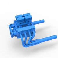 Engine V8 for Vintage Sprint car Scale 1:25 - Thumbnail 2