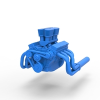 Engine V8 for Vintage Sprint car Scale 1:25 - Thumbnail 4