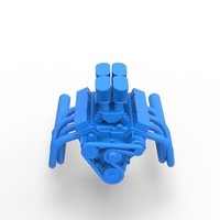 Engine V8 for Vintage Sprint car Scale 1:25 - Thumbnail 6