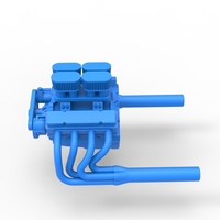 Engine V8 for Vintage Sprint car Scale 1:25 - Thumbnail 9