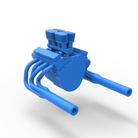 Engine V8 for Vintage Sprint car Scale 1:25 - Thumbnail 10