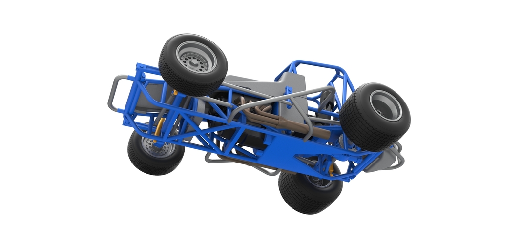 Vintage Sprint car Scale 1:25 3D Print 538138