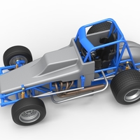 Vintage Sprint car Scale 1:25 - Thumbnail 4