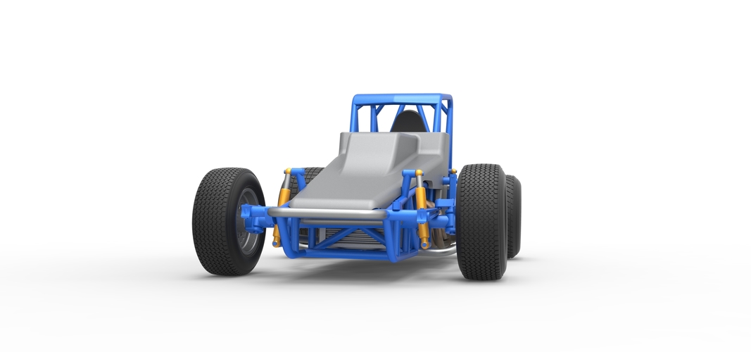 Vintage Sprint car Scale 1:25 3D Print 538141