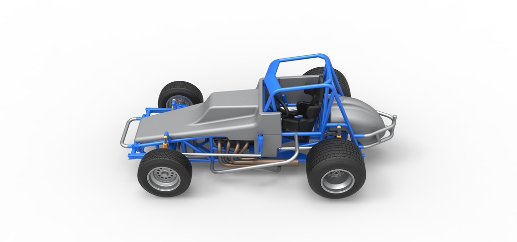 Vintage Sprint car Scale 1:25 3D Print 538145