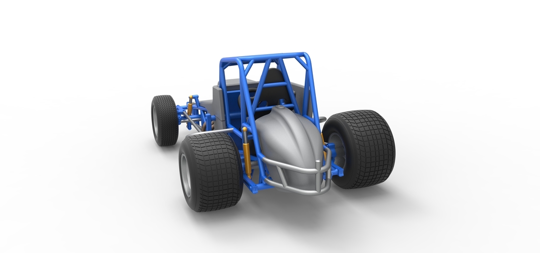 Vintage Sprint car Scale 1:25 3D Print 538149