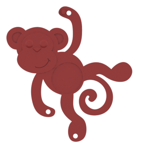 Red monkey 3D Print 53821