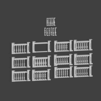 3D concrete balustrade render - Thumbnail 2