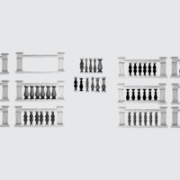 3D concrete balustrade render - Thumbnail 4