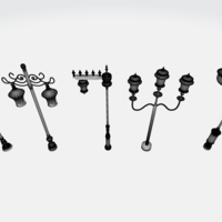 Timeless Illumination 3D Model - Antique Lamp Design - Thumbnail 2